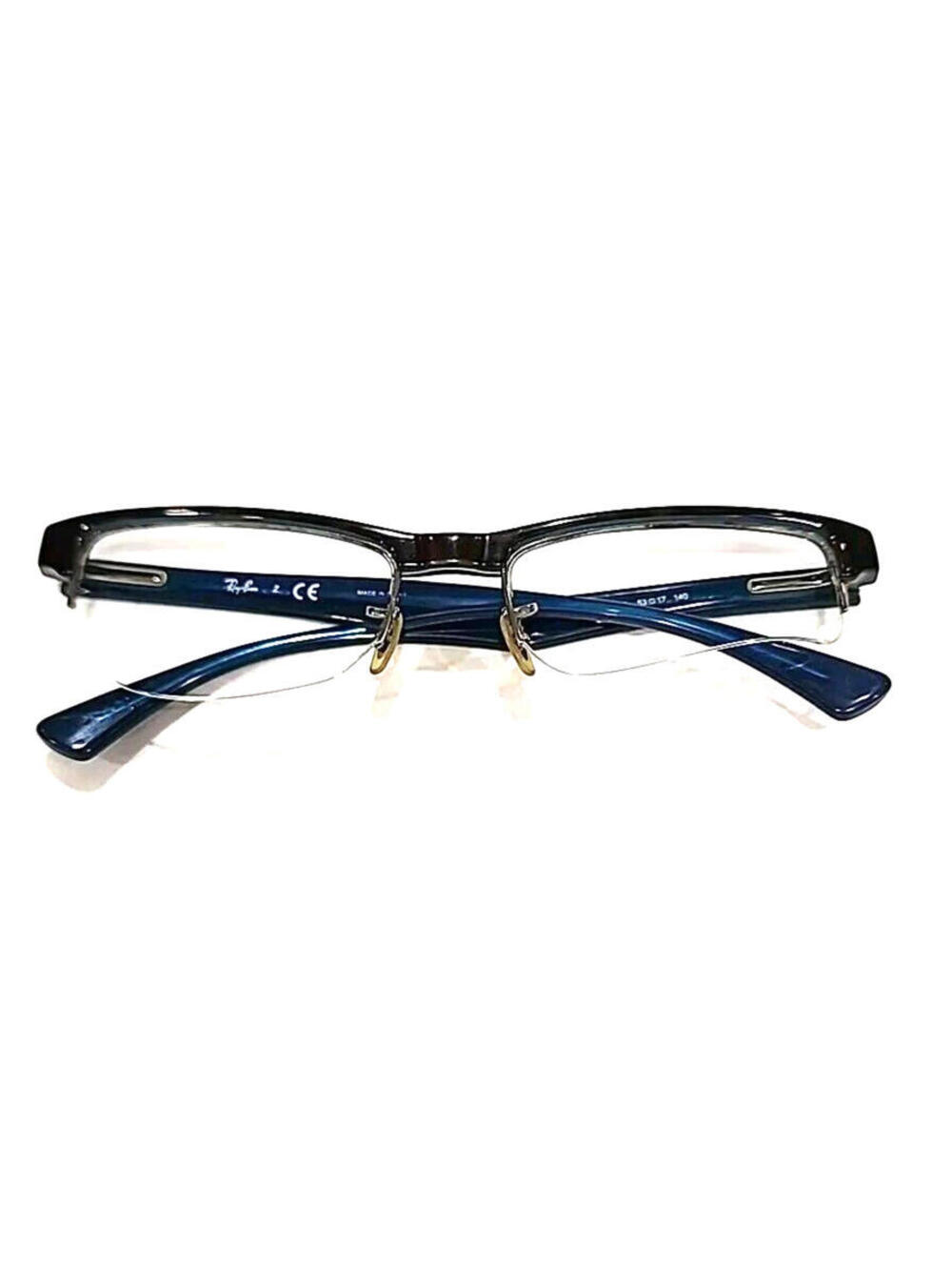 Ray Ban RB7012 5068 Tortoise Blue Half Rim Eyeglasses Frame 53-17 140